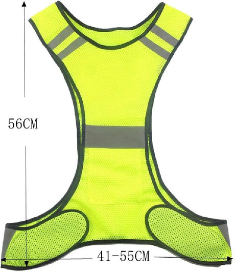 Unbranded LED Reflective Safety Vest - High Visibility