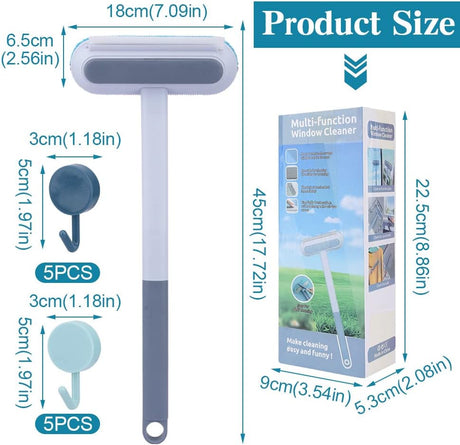 Dollar for Import 11pcs Window Screen Cleaner Tool and Hook Set - Blue, 4-in-1