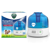 Wick VUL505 Cool Mist Personal Humidifier in blue and white design