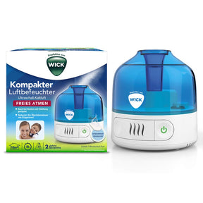 Wick VUL505 Cool Mist Personal Humidifier in blue and white design