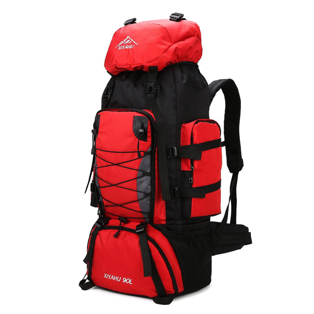CINGHI LUSSO 90L Waterproof Hiking Backpack in Black, Red, Blue, and Dark Blue
