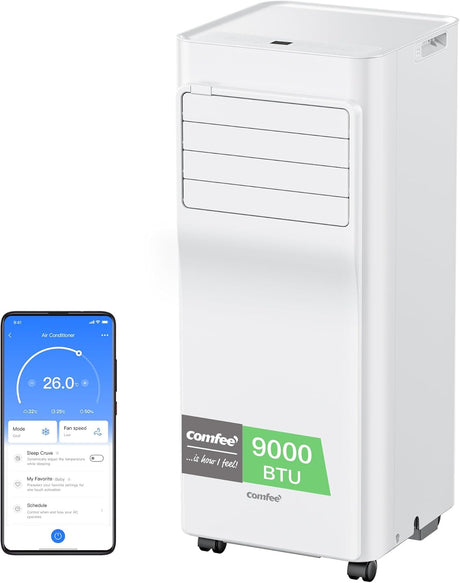 COMFEE' Breezy Cool 2.6 Mobile Air Conditioner - 9000 BTU/h, Smart Control
