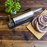 Browin® Stainless Steel Manual Sausage Stopper | 5Kg Horizontal Maker | Perfect For Homemade Sausages