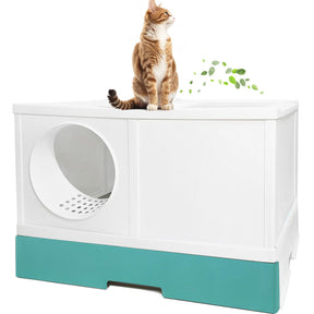 PeTraum XXL Cat Litter Tray with Lid, spacious design for large cats