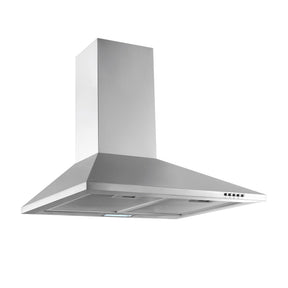 Respekta 60cm stainless steel wall-mount hood with LED lighting and sleek design