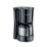 Severin KA 4835 Coffee Machine in black stainless steel with thermal jug