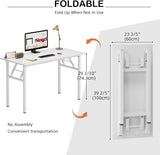 AC5DW Modern Folding Computer Desk - White
