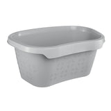 keeeper Laundry Basket in Nordic Grey with ergonomic hip support and sturdy handles