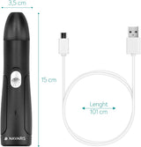 Navaris Rechargeable Pet Nail Trimmer - electric claw grinder for cats, dogs, rabbits, and birds