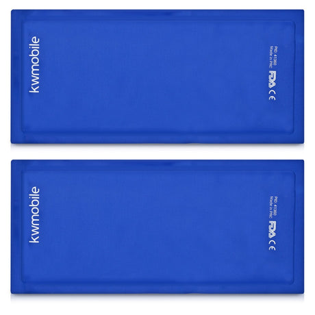 kwmobile Cold Compress Gel Packs - 2 reusable gel ice packs for hot and cold therapy