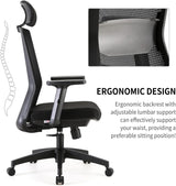 SIHOO Ergonomic Office Chair - Black with Adjustable Lumbar Support