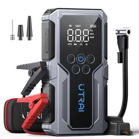 UTRAI Portable Car Jump Starter with Air Compressor and LED display