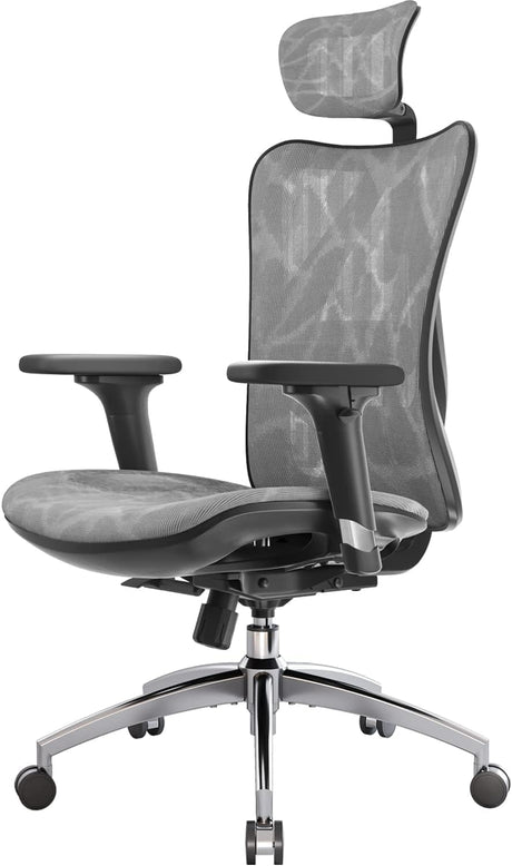 SIHOO M57 Ergonomic Mesh Office Chair - High Back with 3D Armrests and Lumbar Support