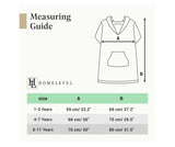 Homelevel Children's Bath Poncho - Multicolor Organic Cotton