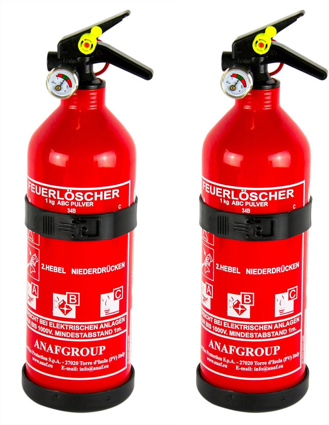 ANAF ABC Powder Fire Extinguisher - 1 kg, pressure gauge