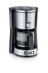 SEVERIN TypeSwitch KA 4826 Coffee Machine in brushed stainless steel with glass jug