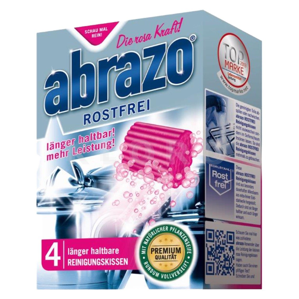 abrazo Rust-free Pots & Pans Cleaning Pads with natural plant soap for effective cleaning