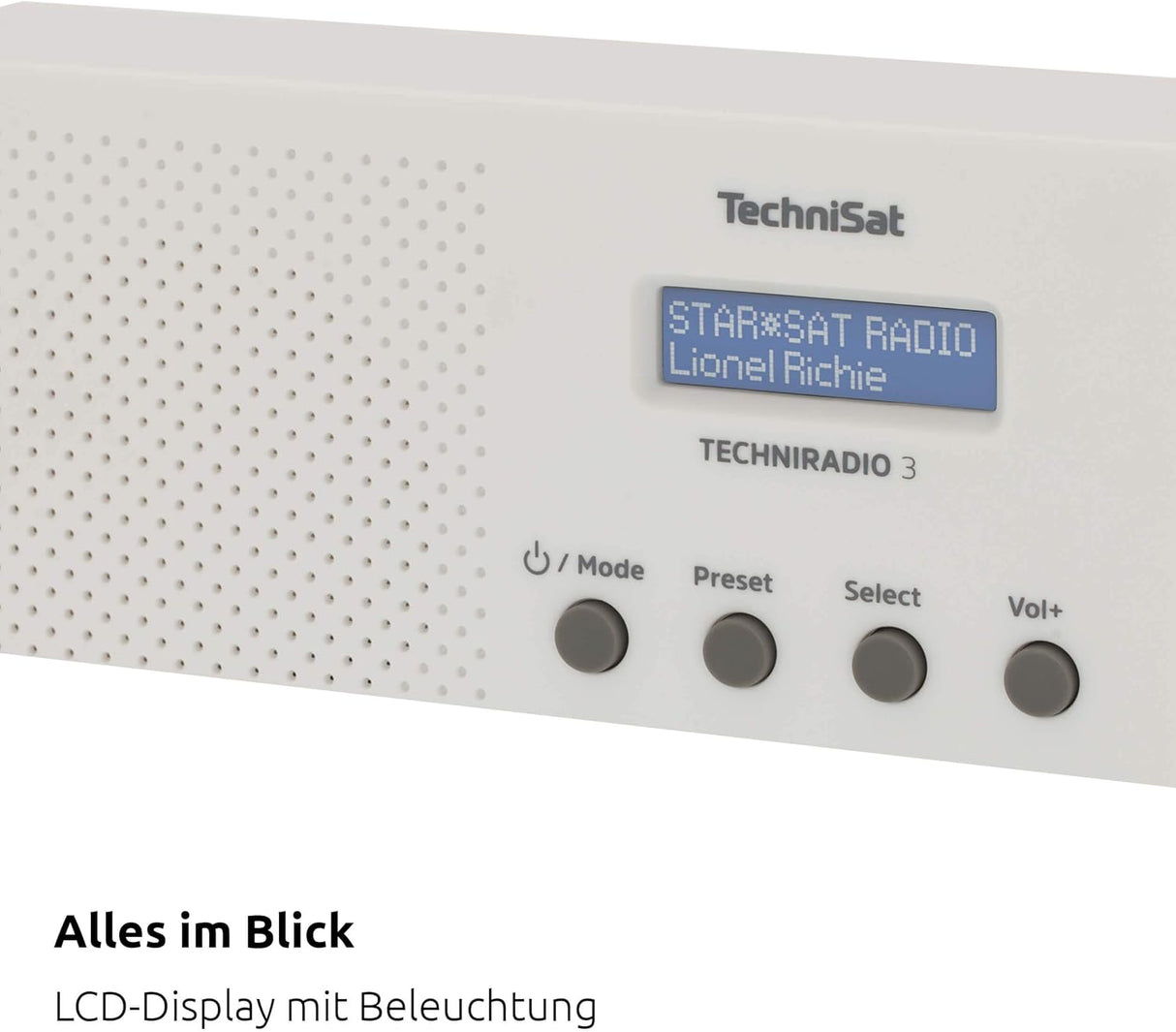 TechniSat TECHNIRADIO 3 DAB+ FM Portable Radio - White