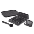 Rubbermaid Sink Set in Raven Grey, includes dish drying rack, drain board, brush, and sponge caddy.