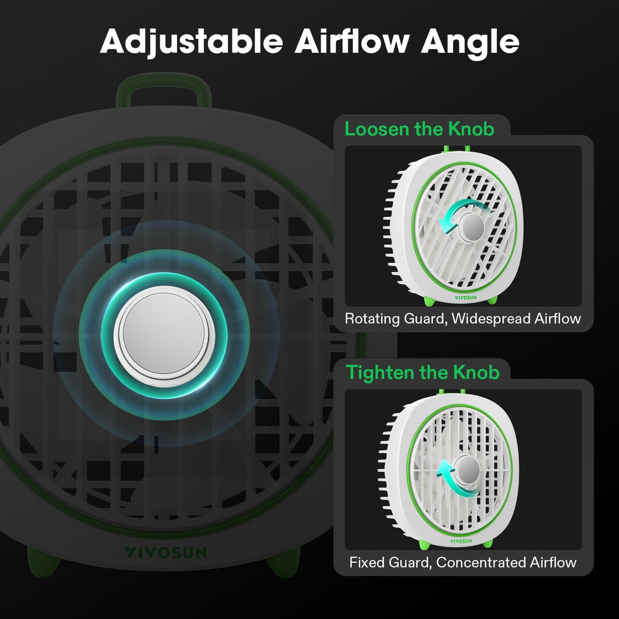 VIVOSUN AeroWave D4 4-inch Grow Tent Clip Fan - 3-Speed Airflow