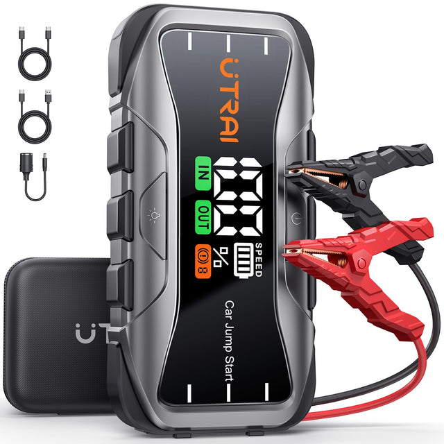 UTRAI Jump Starter Power Pack with smart clip and LED light features
