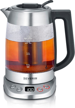SEVERIN Glass Tea & Kettle Deluxe WK 3480 - 1.7L with Temperature Control