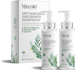 Mayraki Anti Hair Loss & Volumizing Shampoo Kit - For Color-Treated Hair, 2-Pack