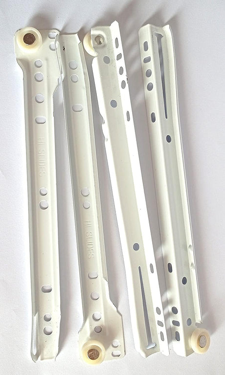 Generic Hardware 20-Inch Drawer Channel Slide Kit - Off-White Metal