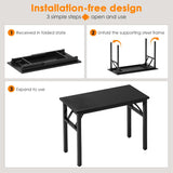 Need Folding Computer Desk - black, 31.5 inch, compact design