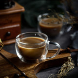 Amisglass Double Walled Espresso Cups - Clear Borosilicate Glass