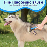 Generic Pet Dematting Comb - Blue Dual Head Stainless Steel
