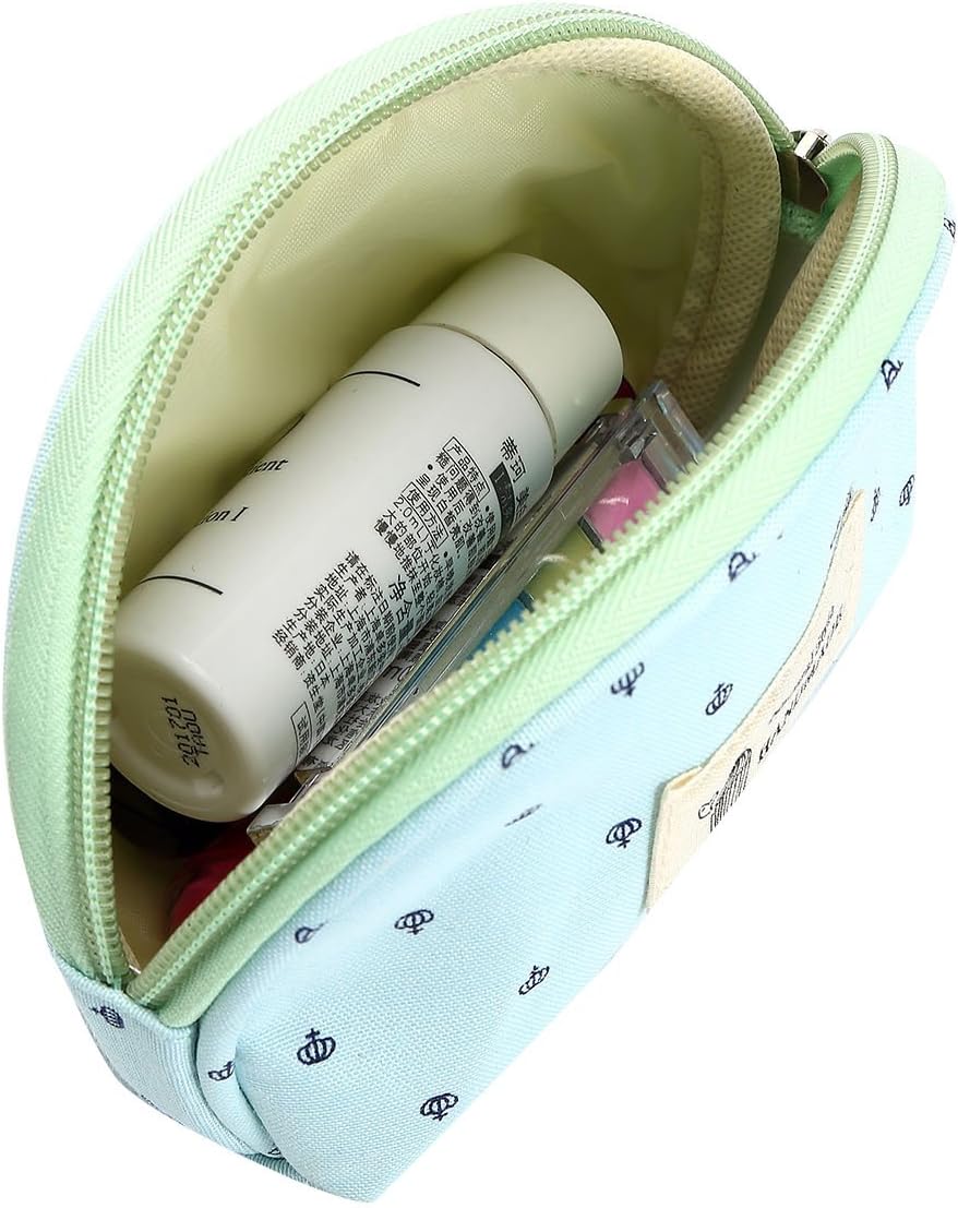 HOYOFO Portable Cosmetic Bags Set - Blue 3-piece for Travel