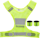 kwmobile 3-in-1 Reflective Safety Vest Set - High-Visibility Yellow