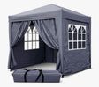 QUICK STAR Pop Up Gazebo 2 x 2 m in Smoky Grey with side walls