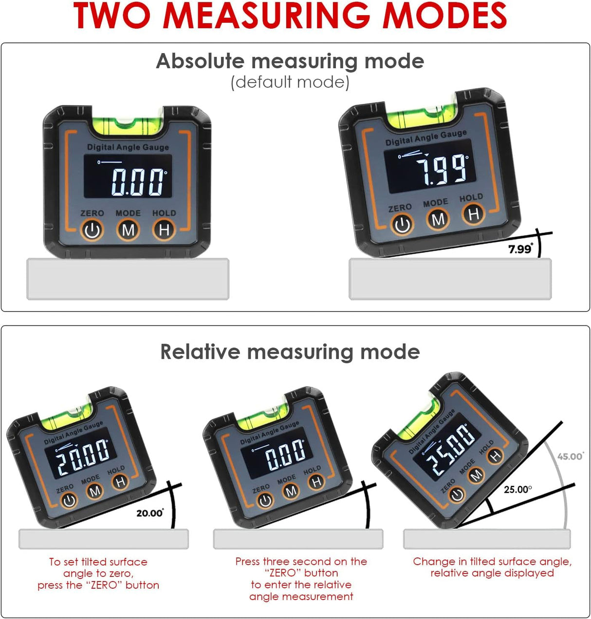 DigitalTools Digital Angle Indicator - Magnetic Base