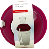 Ernesto Salad Food Pot - Built-in Fork & Dressing Container, 21cm x 11cm