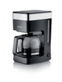 SEVERIN KA 9263 Filter Coffee Machine in black with glass jug and removable filter