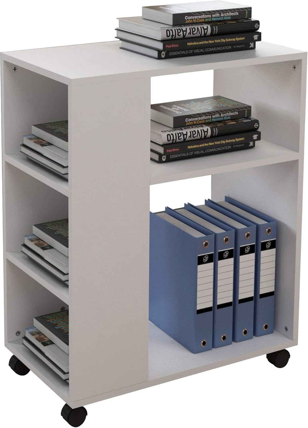 Soges Mobile Printer Stand File Cabinet - White