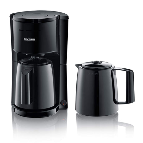 SEVERIN KA 9307 Filter Coffee Machine in black with two thermal jugs