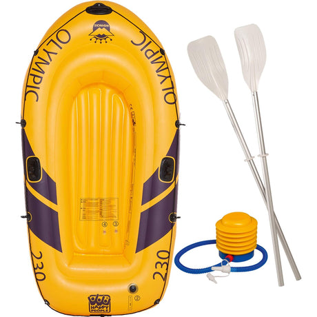 Happy People Olympic 230Er Unisex Adult Swimming Boat in yellow with paddles