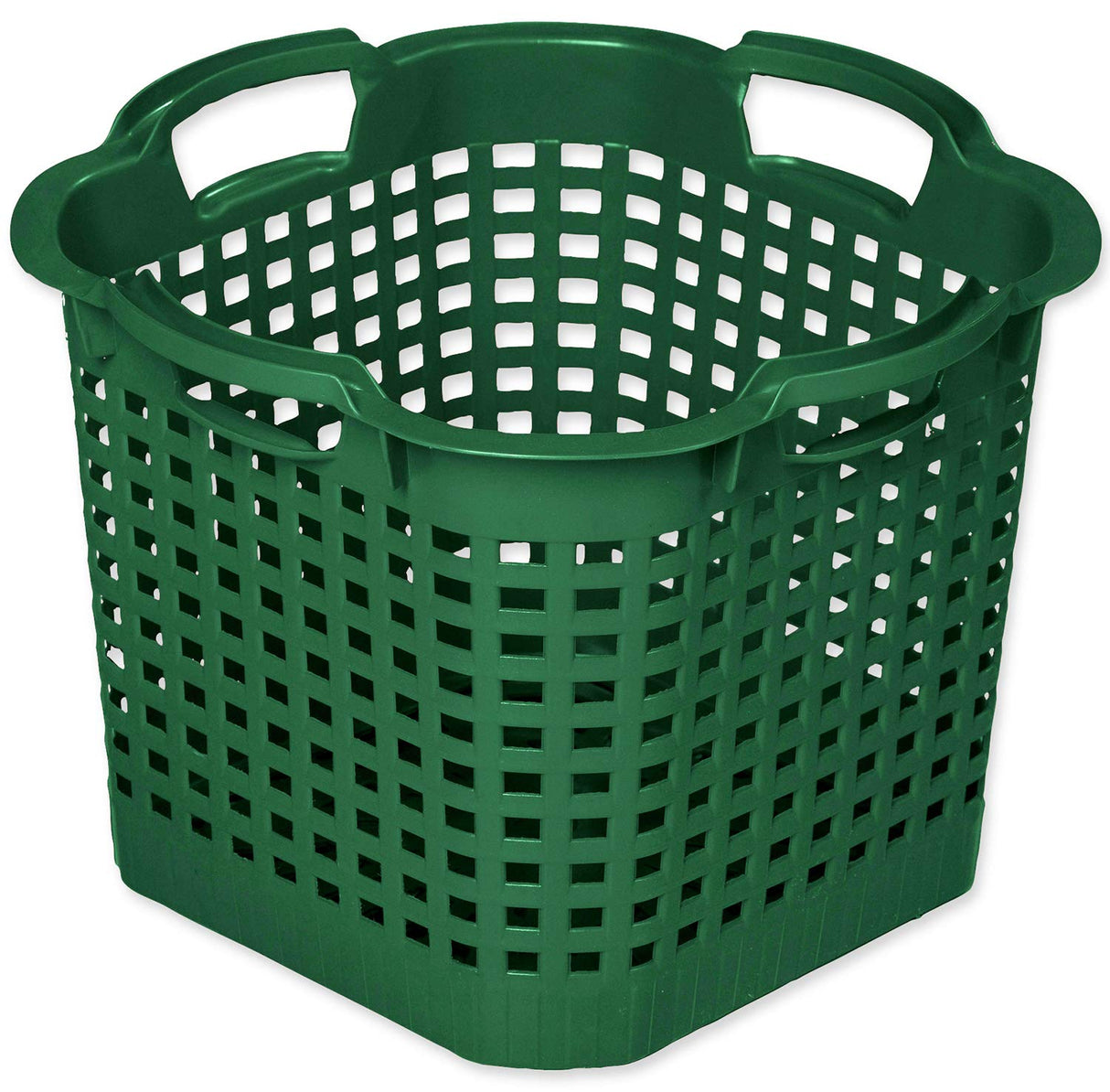 Novatool Green Garden Basket, 25 litre capacity, stackable with 4 handles