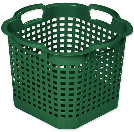 Novatool Green Garden Basket, 25 litre capacity, stackable with 4 handles