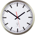 Eurotime 56862-07 Radio Controlled Wall Clock - Silver Stainless Steel