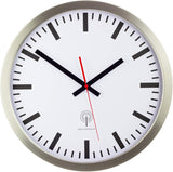Eurotime 56862-07 Radio Controlled Wall Clock - Silver Stainless Steel