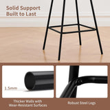 AINPECCA Advanced Breathable Velvet Bar Stools Set of 2 - Light Green Spring Cushion