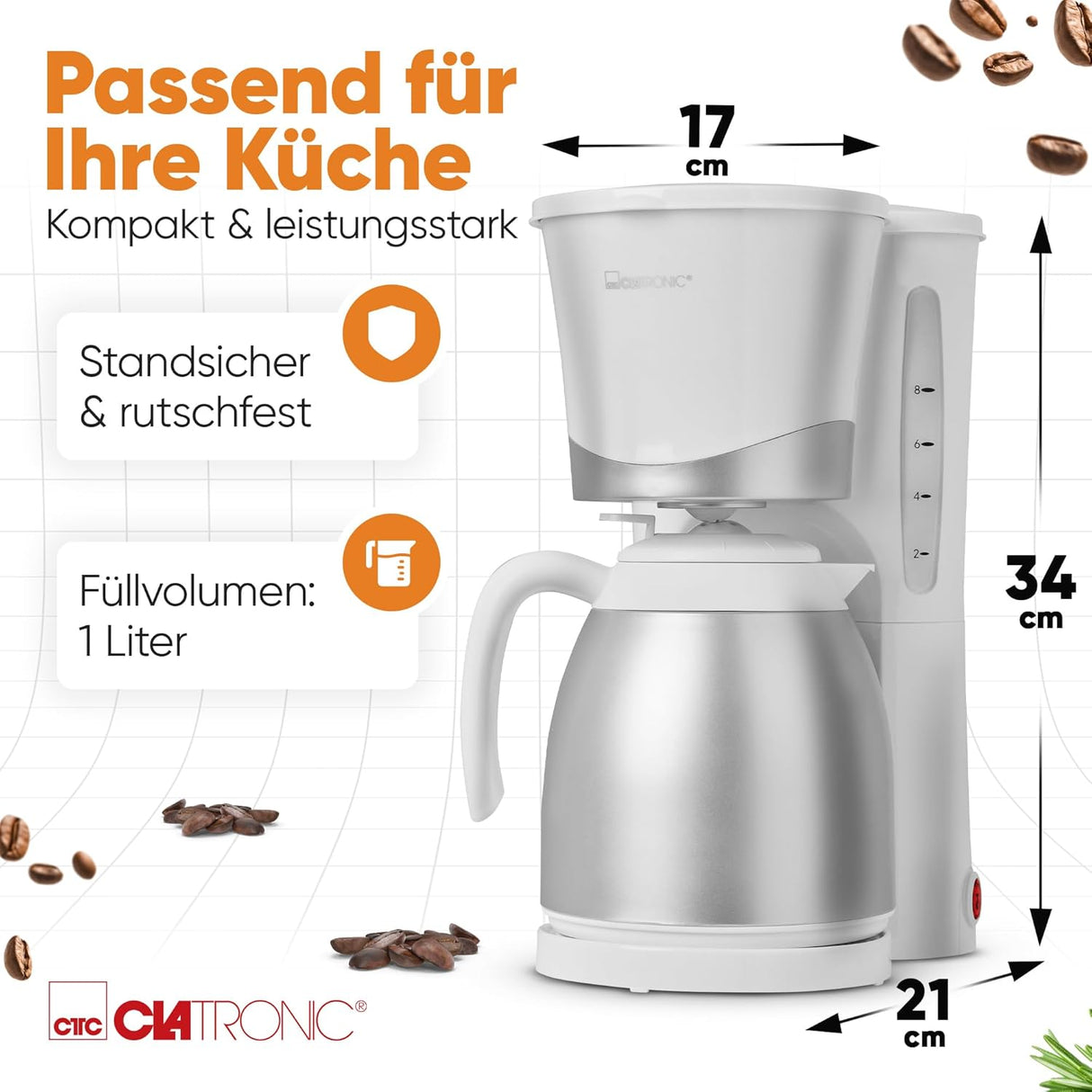 Clatronic KA 3327 Drip Coffee Machine - Insulated Jug