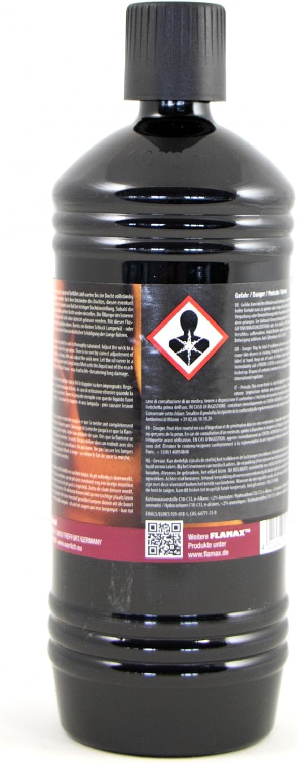 Flamax Transparent Lamp Oil - Odorless and Smokeless Fuel