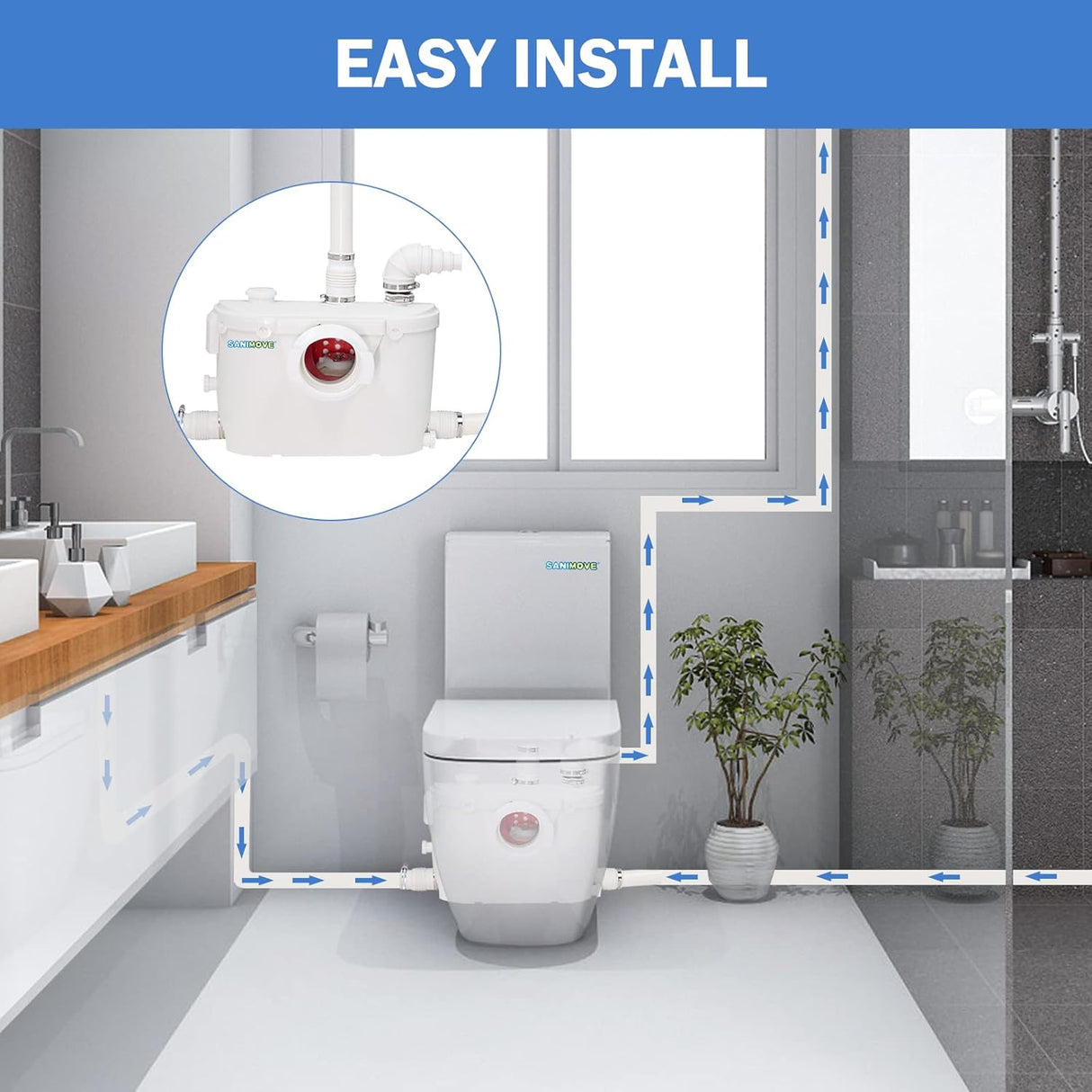 HydroLift 500W Macerator Pump - residential sewage