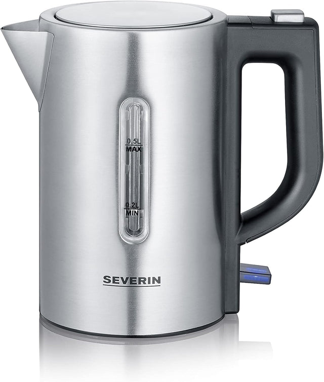 Severin Travel Kettle - Stainless steel, 0.5L capacity, dual voltage