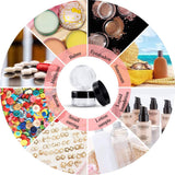 Unbranded 60 Pcs Clear Plastic Travel Cosmetic Jars - Black, 5g/5ml